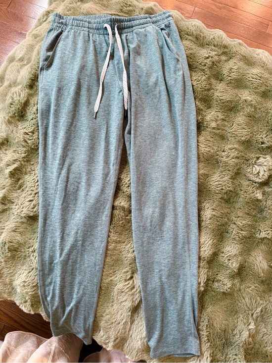 Pants - Light Green Soft Drawstring Jogger Pants with Pockets Size Small